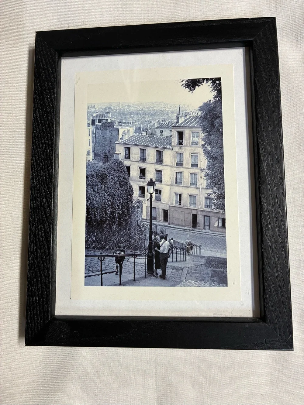 Vintage Paris Montmartre Framed Art Print Black Wood Frame French Wall Decor